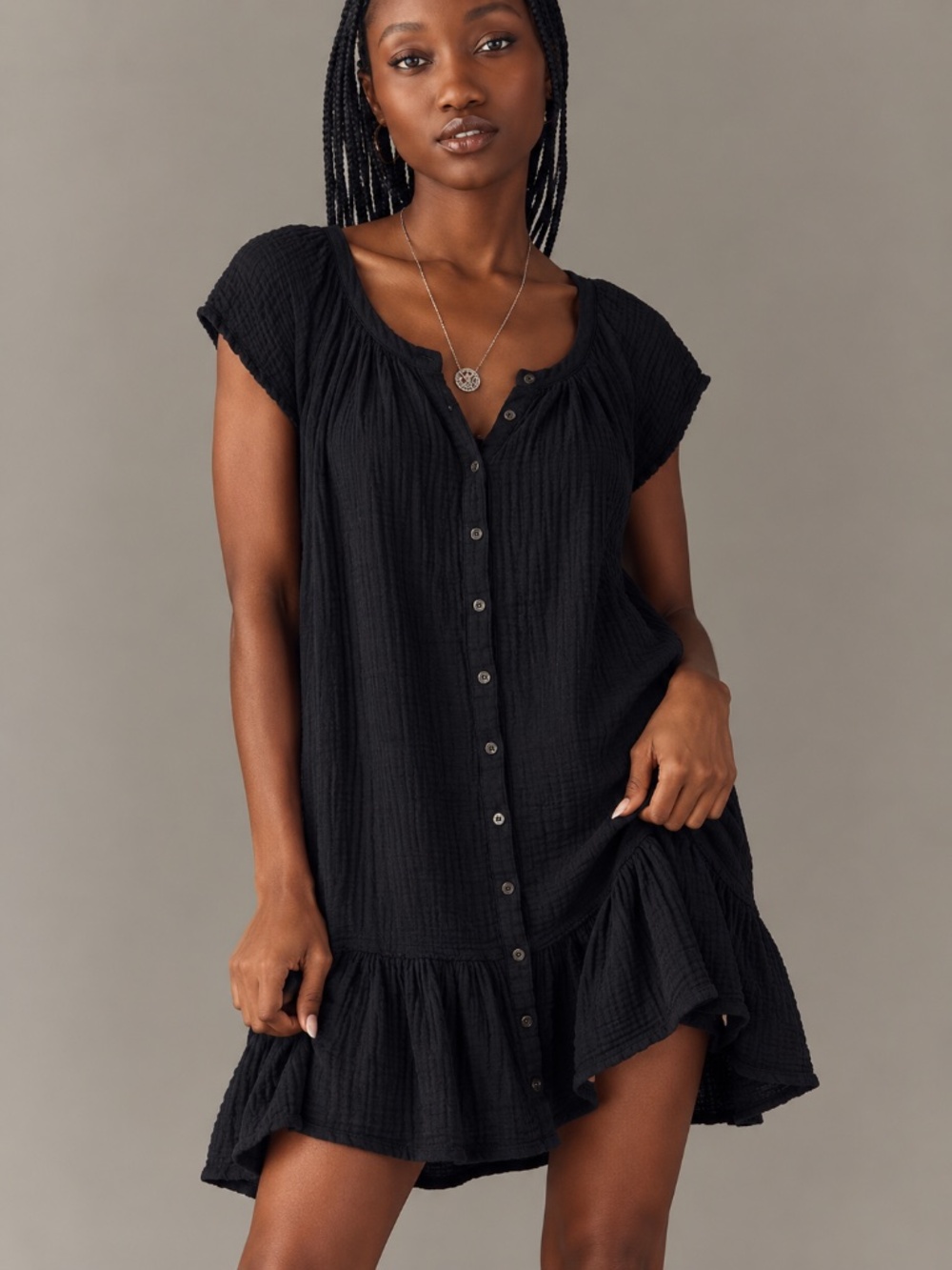 XiRENA Jude Dres Black 100% Cotton